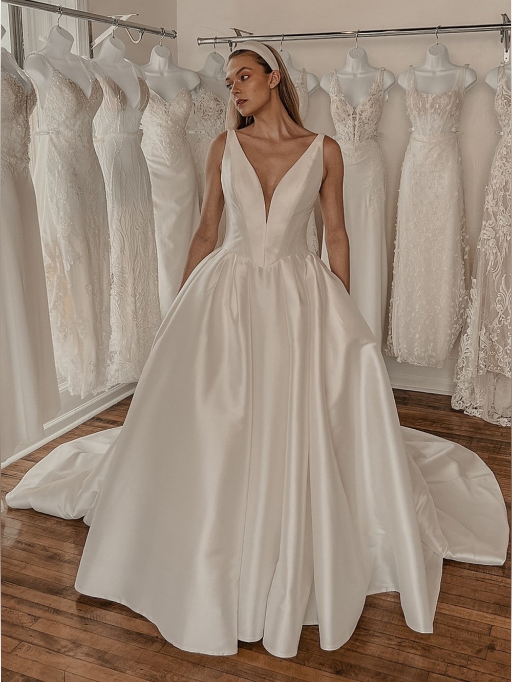 💎 ELYSÉE Edition - Louisa Mikado Wedding Ballgown Dress 22 Never Worn/Altered 💎